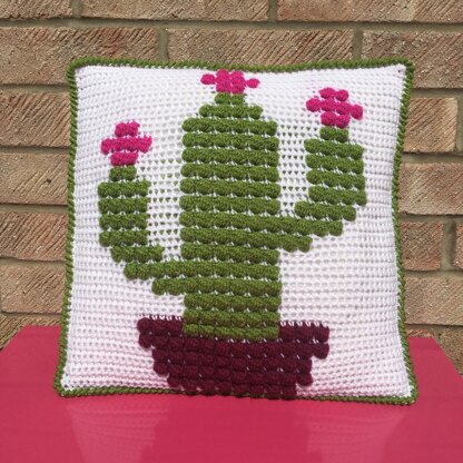 Cactus Bobble Stitch Cushion