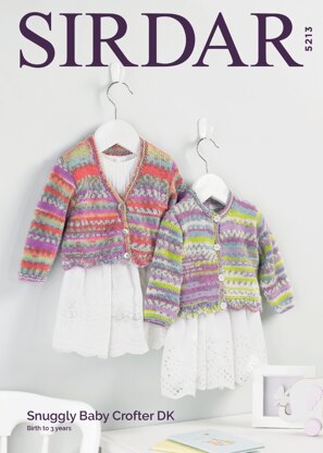 Baby Girl's Cardigan in Sirdar Snuggly Crofter DK - 5213 - Downloadable PDF