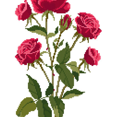 Roses  in DMC - PAT0183 -  Downloadable PDF