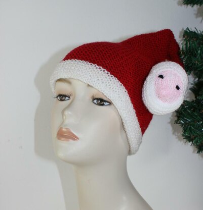 Adult Santa Head Christmas Hat