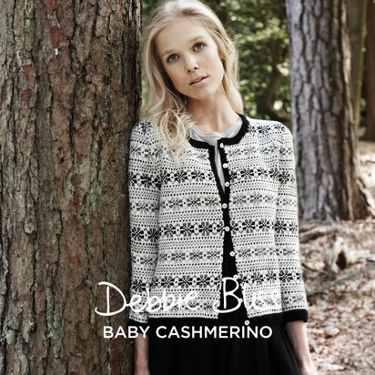 Rib Yoke Sweater - Knitting Pattern For Women in Debbie Bliss Cashmerino  Aran by Debbie Bliss