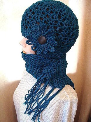 720 TEAL HAT OR WRAP AROUND TOQUE, Crochet Pattern, child and adult