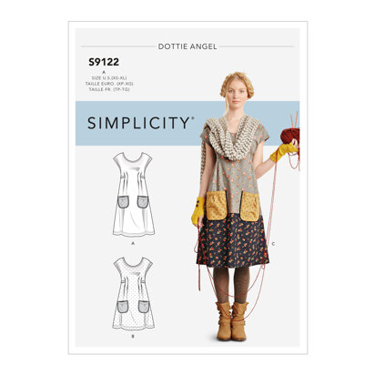 Simplicity Misses' Dresses S9122 - Paper Pattern, Size A (XS-S-M-L-XL)
