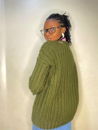 Ribbed Chunky Cardigan