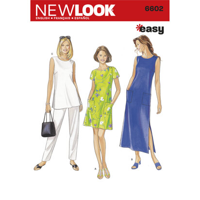 New Look Misses' Dresses 6602 - Paper Pattern, Size A (S,M,L,XL,XXL)