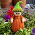 Halloween Pumpkin Doll Knitting Pattern - Toy Knitting Pattern