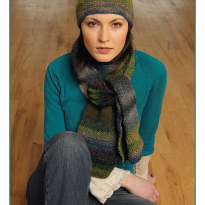 Cowslip Hat and Scarf in Noro Silk Garden