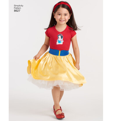 Simplicity 8627 Child's Disney Character Skirts - Paper Pattern, Size A (3-4-5-6-7-8)