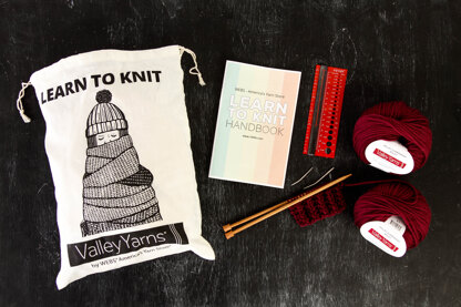 Valley Yarns Learn to Knit Kit - Natural