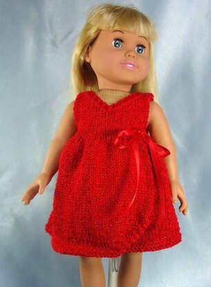 All Occasion Wrap Dress and Shrug, Knitting Patterns fit American Girl and other 18-Inch Dolls