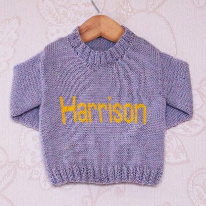 Intarsia - Harrison Moniker Chart - Childrens Sweater