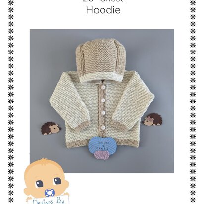 Hoody Baby knitting pattern Reagan