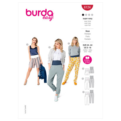Burda Style Misses' Trousers and Pants B6124 - Paper Pattern, Size 8-18