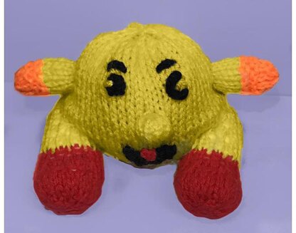 Pac-Man choc orange cover / 9 cms toy