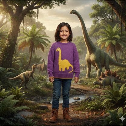 Diplodocus Dinosaur sweater
