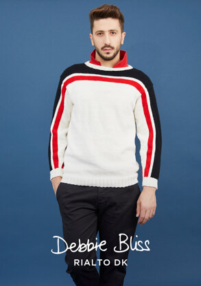 S.Y.R Jumper - Knitting Pattern For Men in Debbie Bliss Rialto DK