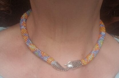 Bead Crochet Snake Necklace or Bracelet