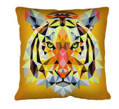 Margot Tiger Needlepoint Cushion Kits
