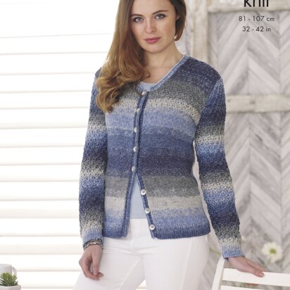 Sweater and Cardigan in King Cole DK - 4725 - Downloadable PDF