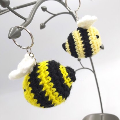 Baby Bee Keychain with Wings