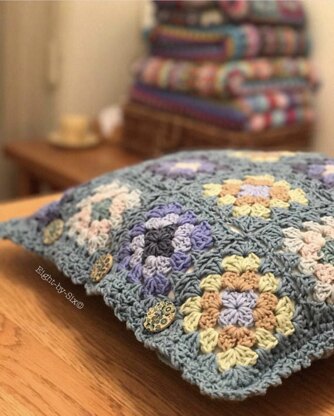 Merino Granny Square Cushion