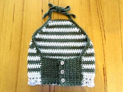 Crochet Striped Halter Top