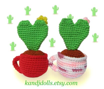 Amigurumi Heart Cactus - Crochet Pattern