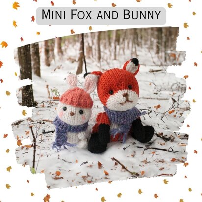 Mini Fox and Bunny - knitting pattern