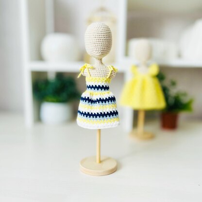 Doll clothes, doll dress, amigurumi doll dress, amigurumi doll clothes, toy outfit, Sundresses