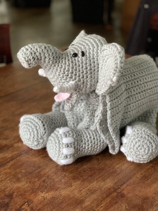 elephant cuddle and play baby blanket