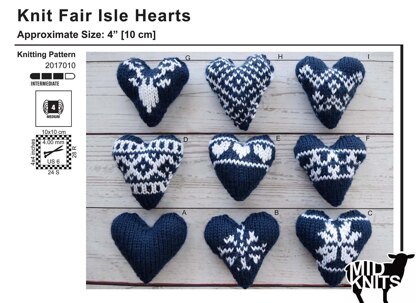 Knit Fair Isle Hearts