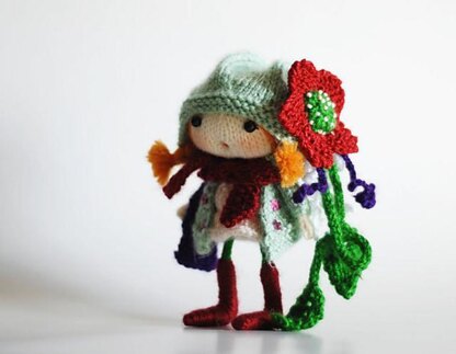 Floret. The Small Doll. She has a mouth with tongue. Wire in the legs