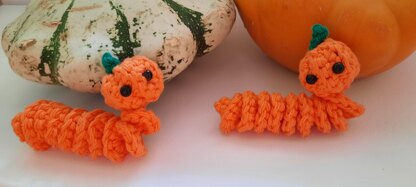 Pumpkin Worry Worm Crochet Pattern