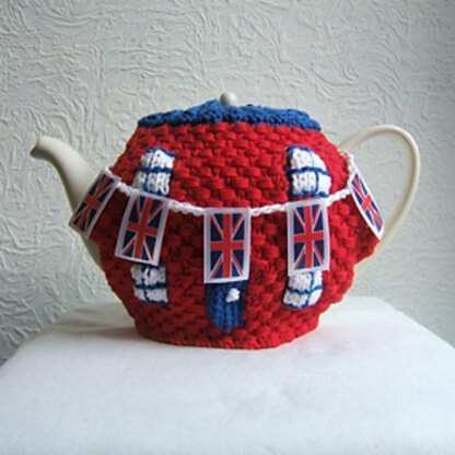 RED WHITE AND BLUE STREET PARTY TEA COSY