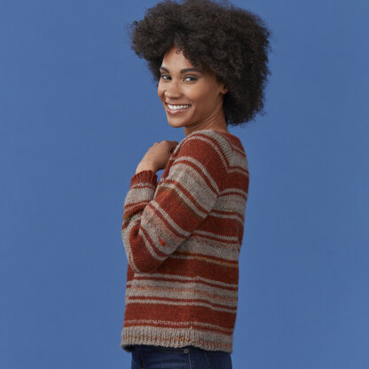 Silverthorne Pullover - Sweater Knitting Pattern For Women in Tahki Yarns Gunnison by Tahki Yarns