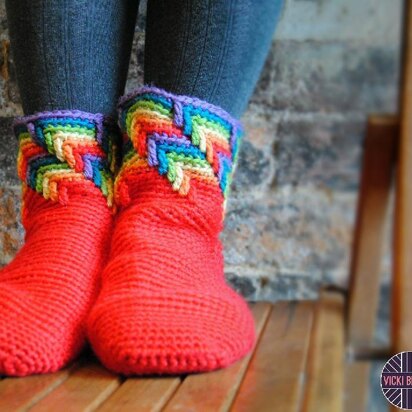 Rainbow Slipper Socks