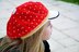 Polka Dots Crocheted Cap & Poppy Pin