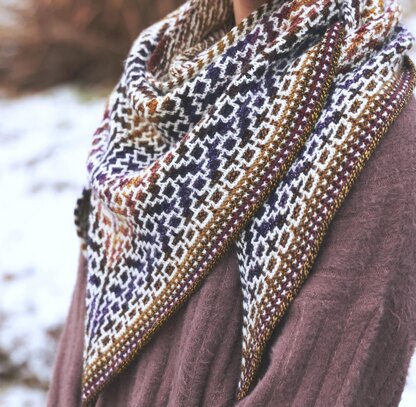 Dark Matter Triangle Shawl