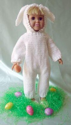 Easter Bunny, Halloween Cat Costume, Knitting Patterns fit American Girl and other 18-Inch Dolls