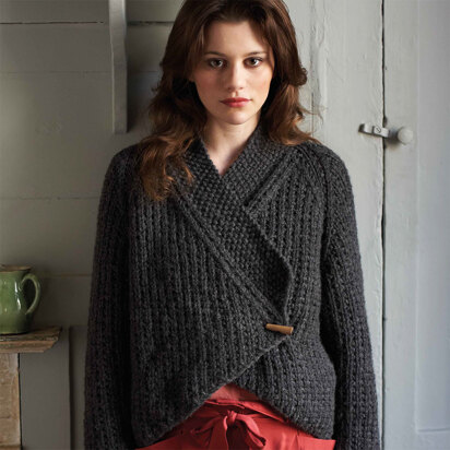 "Gia Cardigan" - Cardigan Knitting Pattern For Women in Debbie Bliss Paloma - DBS011