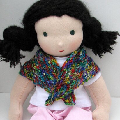 Patchwork Prairie Shawl for Dolls - knitting pattern