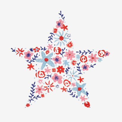 Floral Star in DMC - PAT0789 -  Downloadable PDF