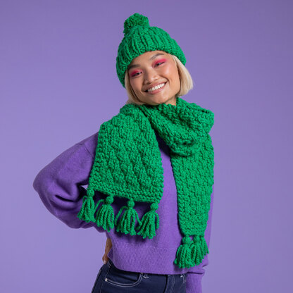 hat scarf gloves knitting pattern