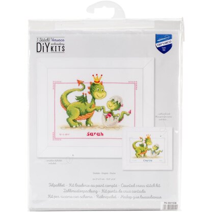 Vervaco Dragons On Aida (14 Count) Cross Stitch Kit