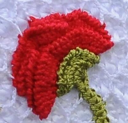 Poppy flower Easy crochet flower pattern