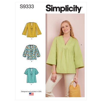 Simplicity Misses' Top with Sleeve Variations S9333 - Sewing Pattern