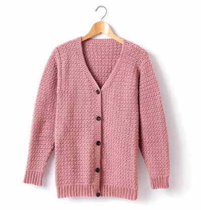Child’s Crochet V-Neck Cardigan in Caron Simply Soft - Downloadable PDF