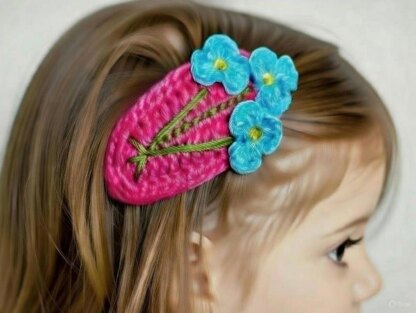 Crochet Mini Fowers Hair Clip Pdf + Video Tutorials
