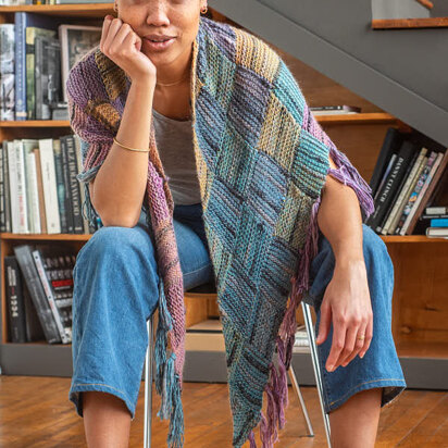 Marit Shawl in Berroco Topaz - Downloadable PDF