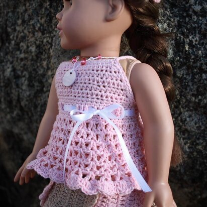 Lacy babydoll top for American girl 18" dolls